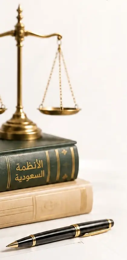 ميزان العدالة فوق مجلدات الأنظمة السعودية